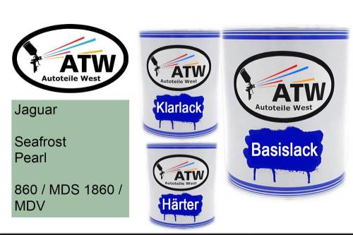 Jaguar, Seafrost Pearl, 860 / MDS 1860 / MDV: 1L Lackdose + 1L Klarlack + 500ml Härter - Set, von ATW Autoteile West.